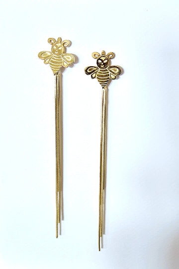 Orecchino ape e ciuffo oro